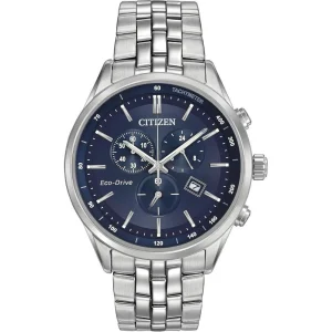 Reloj Citizen Corso Eco-Drive para hombre con cronógrafo, función de hora 12/24, fecha y cristal de zafiro